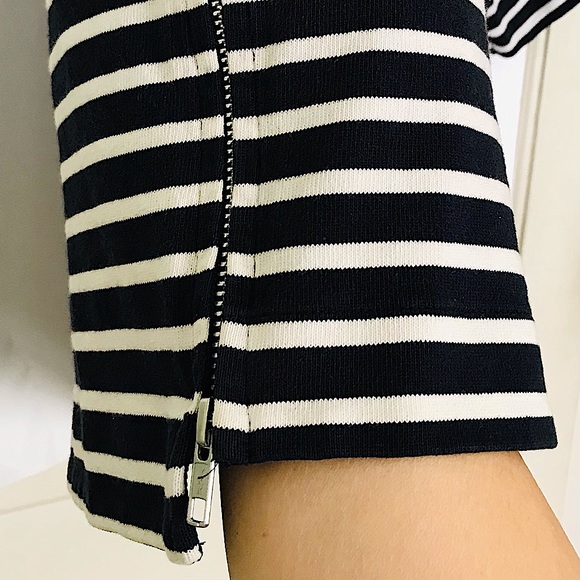 Sacai Dixie Stripe Tee with Side Zippers - Picture 7 of 12